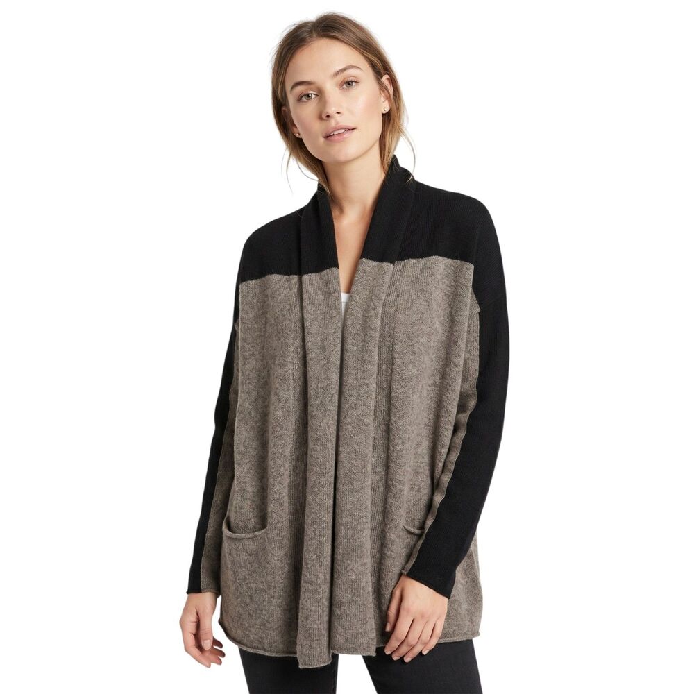 Brochu Walker Tan Black Cardigan Sweater
